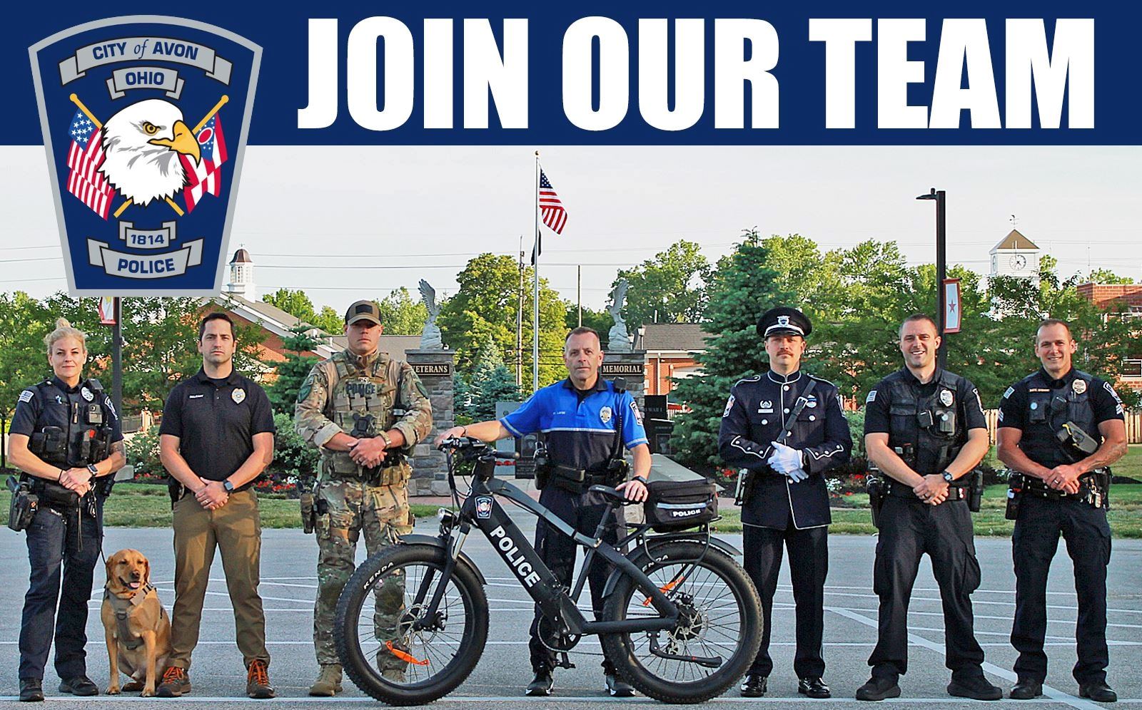 Photo of department members used for recruiting